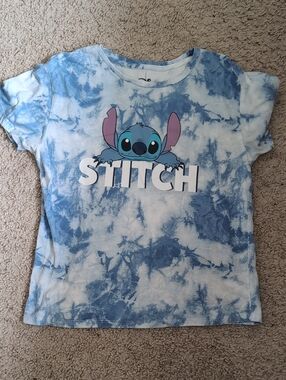 Disney Blue Tie-Dye Stitch Graphic Tee